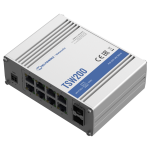 Teltonika TK-TSW200 Teltonika Switch PoE No gestionable Industrial - 8 puertos Ethernet RJ45 Gigabit +2 SFP
