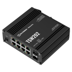Teltonika TK-TSW202 Teltonika Managed Industrial PoE+ Switch - 10 Puertos Totales (8 PoE+ GE / 2 SFP de fibra) -