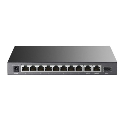 TP-Link TL-SL1311P – Switch de 11 puertos (8 puertos 10/100 Mbps, 2 puertos Gigabit RJ45, 1 slot SFP Gigabit) con