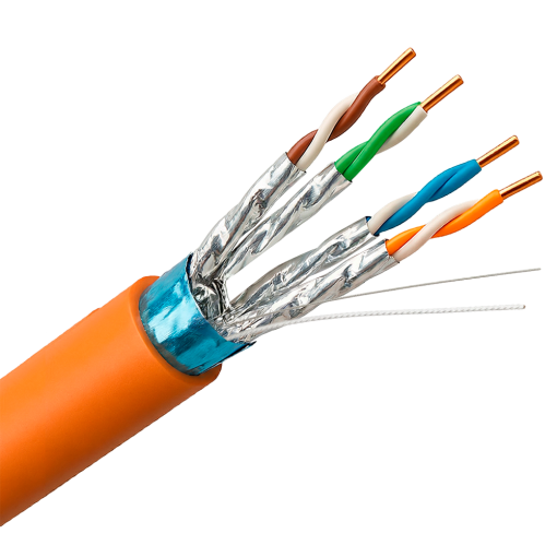 Uniview UV-F/FTP6A-500-BC23AWG-DCA-R-O Uniview cable F/FTP categoría 6A - Conductor OFC,100% cobre - Diámetro 23 AWG-0,57mm -