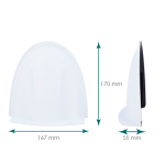 Uniview UV-HS-207S Soporte de pared - Para cámaras IPC353X y IPC323X - Apto para uso en exterior - Color blanco -