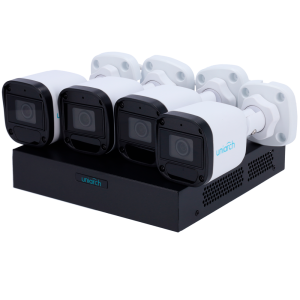 Uniarch UV-KIT118-B42POE Kit de Videovigilancia Uniarch - NVR 8CH PoE - 4 Cámaras bullet IP67 - 2 MP | 2.8 mm | IR 30 m