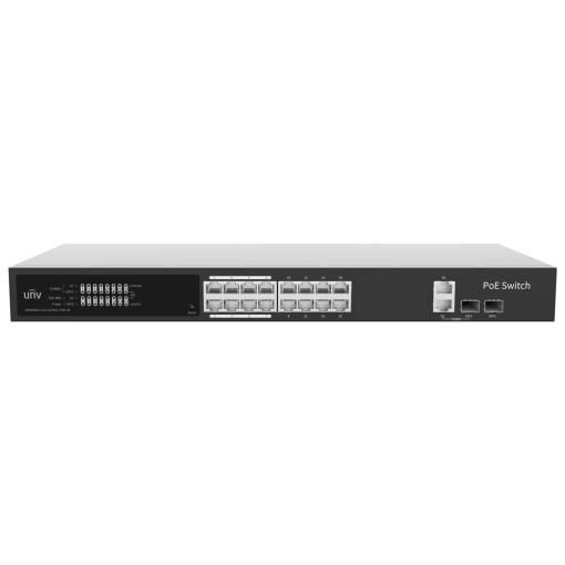 Uniview UV-NSW3000-17GT1GP1GC-POE-IN Uniview Switch Cloud Managed PoE Full Gigabit - 16 Puertos PoE GE + 3 Enlaces de Uplink GE -