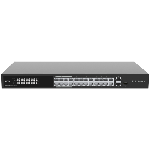 Uniview UV-NSW3000-24T1GT1GC-LPOE-IN Uniview Switch Cloud Managed PoE L2 - 24 Puertos PoE 10/100M + 2 Uplinks Gigabit - Un puerto
