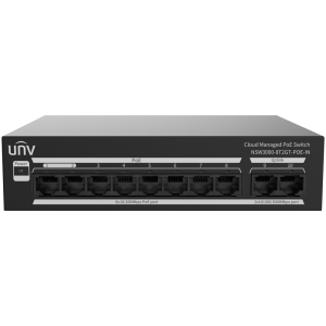 Uniview UV-NSW3000-8T2GT-POE-IN Uniview Switch Cloud Managed PoE L2 - 8 Puertos PoE 10/100M + 2 Uplinks Gigabit - Potencia de