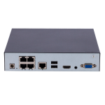 Uniarch UV-NVR-104S3-P4-ECO Grabador NVR Uniarch - 4 CH vídeo / 4 CH PoE - Ancho de banda 64Mbps - SIP | UMD | Búsqueda