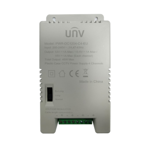 Uniview UV-PWR-DC1204-C4-EU Fuente de alimentación multicanal Uniview - 4 canales - Salida 12VDC 4A (1A / canal) / 40W -