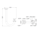 Uniview UV-TR-CM06-C-IN Soporte de pared - Para domos motorizadas - Apto para uso en exterior y interior - Color