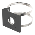 Uniview UV-TR-UP06-B-IN-BLACK Soporte para mástiles - Para cámaras bullet - Apto para uso exterior - Rango diámetro 55~127