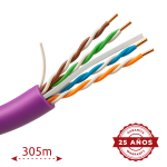 Uniview UV-UTP6-300-BC24AWG-B2CA-R-V Uniview Cable UTP categoría 6 - Conductor OFC,100% cobre - Diámetro 24 AWG-0,53mm -