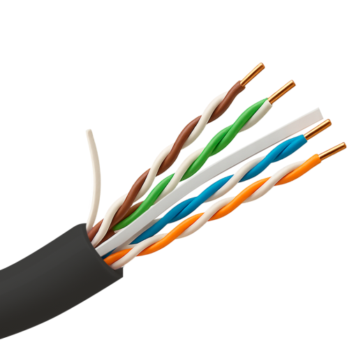 Uniview UV-UTP6-305-OUTDOOR Cable UTP rigido Uniview - Categoría 6 - Cumple con 90m Fluke test - Conductor CCA 23AWG -