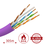 Uniview UV-UTP6-305-PVC-Eca-PU Cable UTP Uniview PVC - Categoría 6 - Cumple con 90m Fluke test - Rollo de 305 metros -