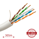 Uniview UV-UTP6A-300-BC23AWG-DCA-R-W Uniview cable UTP Categoría 6A - Conductor OFC,100% cobre - Diámetro 23 AWG-0,55mm -