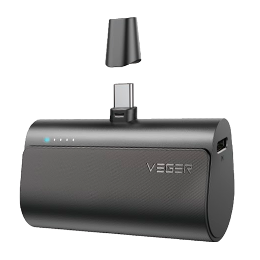 Veger VG-W0556 VEGER Mini Power BankCapacidad 5000mAhEntrada USB-C, Conector USB-CSalida Conector USB-CLEDs
