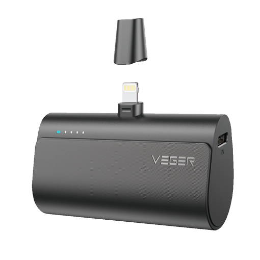 Veger VG-W0556P VEGER Mini Power bank con LEDs cargaCapacidad 5000mAhEntrada USB-CSalida Conector