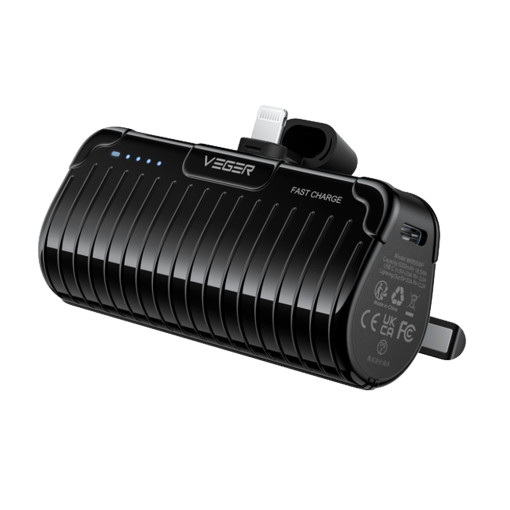 Veger VG-W0558P VEGER Mini Power bank con LEDs cargaCapacidad 5000mAhEntrada USB-CSalida Conector