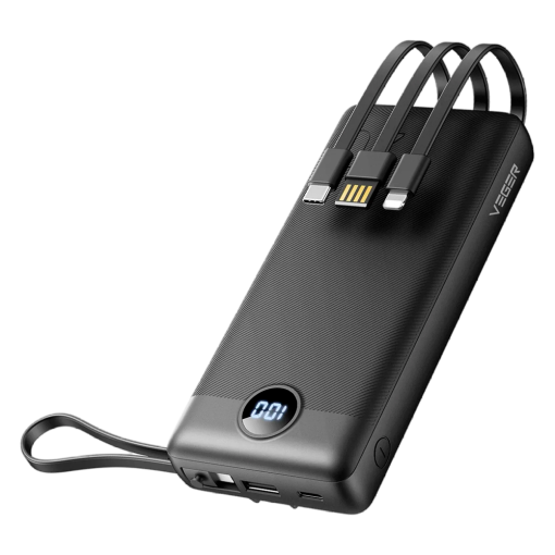 Veger VG-W2059 Veger Power Bank Capacidad 20000mAhEntradas USB-C y Cable USB-ASalidas USB-A y cables