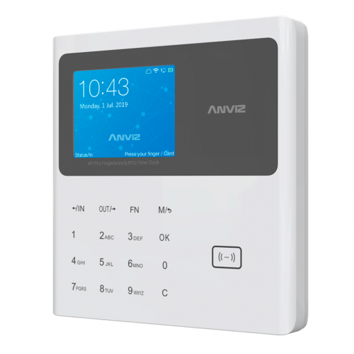 Anviz W1C-PRO Control de presencia - Tarjeta EM y PIN - 10.000 usuarios | 100.000 registros - TCP/IP y USB -
