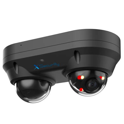 X-Security XS-IPD850A-4P-DUAL-BLACK X-Security Cámara IP Domo dual - 2x 4 Megapíxel (2560x1440) - 2x Lente fija 2.8mm - WDR 120dB