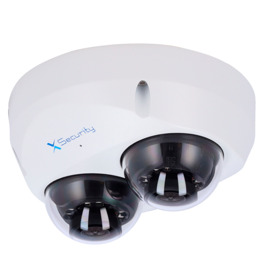 X-Security XS-IPD850A-4U-MIND X-Security Cámara IP Domo dual - 2x 4 Megapíxel (2560x1440) - Lente fija 2.8mm - WDR 120dB |