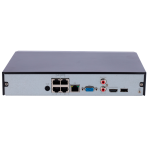 X-Security XS-NVR2104-4P-4AI Grabador IP X-Security WizSense AI - 4 CH vídeo IP | 4 CH PoE - Resolución máxima grabación 12