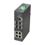 X-Security XS-SW09-GF-DIN Switch X-Security - 5 Puertos RJ-45 - 4 Puertos SFP Gigabit - Velocidad 10/100/1000 Mbps -