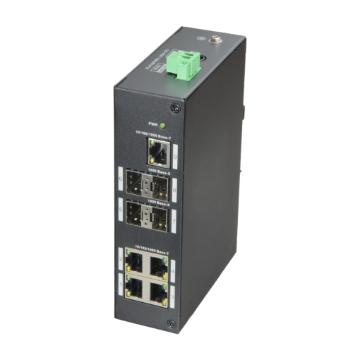 X-Security XS-SW09-GF-DIN Switch X-Security - 5 Puertos RJ-45 - 4 Puertos SFP Gigabit - Velocidad 10/100/1000 Mbps -