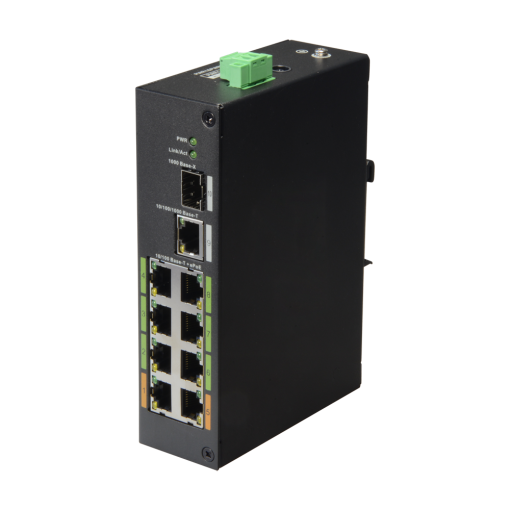 X-Security XS-SW1008EPOE-120-DIN Switch ePoE X-Security - 8 puertos PoE + 1 Uplink RJ45 + 1 SFP - Velocidad 10/100 Mbps -