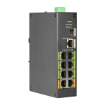 X-Security XS-SW1008EPOE-120-DIN Switch ePoE X-Security - 8 puertos PoE + 1 Uplink RJ45 + 1 SFP - Velocidad 10/100 Mbps -