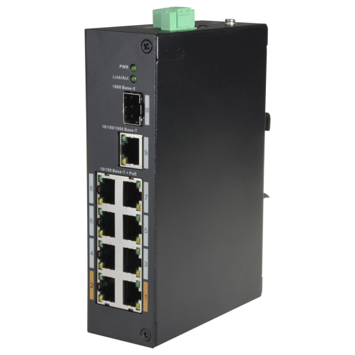 X-Security XS-SW1008POE-96-DIN Switch PoE X-Security - 8 puertos PoE + 1 Uplink RJ45 - Velocidad 10/100 Mbps - Potencia 30 W