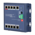 X-Security XS-SWI1008HIPOE-MFC-90-DIN X-Security Industrial L2 Managed Switch - 8 puertos PoE 10/100 (Puerto 1 BT hasta 90W) -