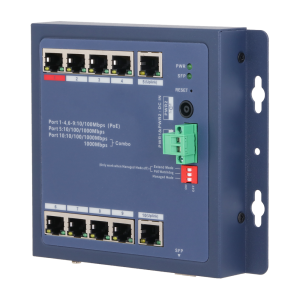 X-Security XS-SWI1008HIPOE-MFC-90-DIN X-Security Industrial L2 Managed Switch - 8 puertos PoE 10/100 (Puerto 1 BT hasta 90W) -