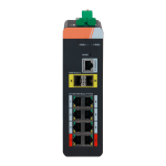 X-Security XS-SWI1008HIPOE-MGF-120-DIN X-Security Industrial L2 Managed Switch - 10 Puertos Totales (8 PoE GE / 2 Uplinks 1G SFP) -