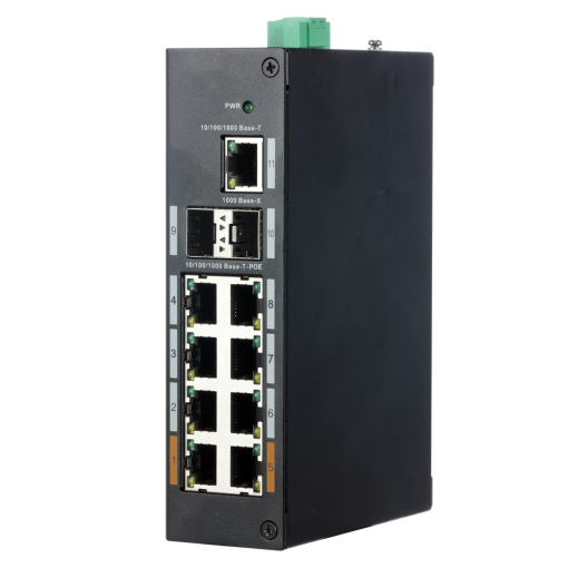 X-Security XS-SWI1108HIPOE-G120DIN Switch Industrial X-Security - 8 puertos RJ45 + 2 puertos SFP + 1 puerto RJ45 - Velocidad