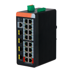 X-Security XS-SWI2016HIPOE-MGF-240-DIN X-Security Industrial L2 Managed Switch - 20 Puertos Totales (16 PoE GE / 4 Uplinks 1G SFP) -