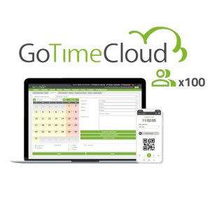 ZKTeco ZK-GOTIMECLOUD-100 Licencia nube control de presencia - 100 usuarios / 100 APPs incluidas - Fichajes remotos con