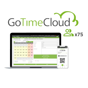 ZKTeco ZK-GOTIMECLOUD-75 Licencia nube control de presencia - 75 usuarios / 75 APPs incluidas - Fichajes remotos con